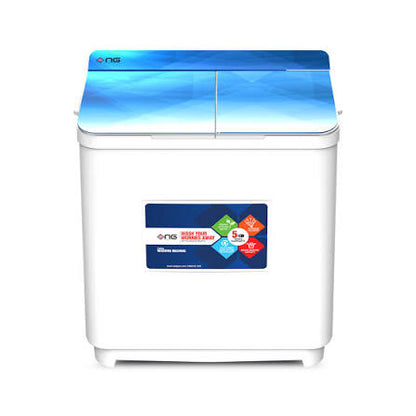 NASGAS NWM-501 15KG Double Body Glass Top Washing Machine
