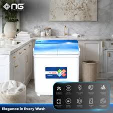NASGAS NWM-501 15KG Double Body Glass Top Washing Machine